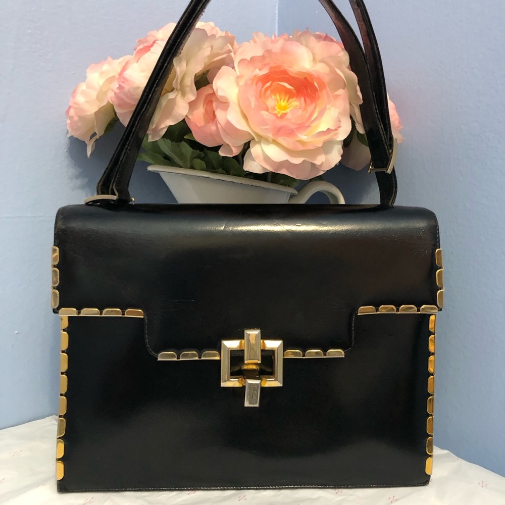 Vintage Art Deco Kelly Bag Leather